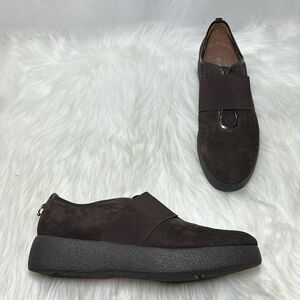 Donald J Pliner Jasper NWOT Brown Suede Platform Loafers Sz 9.5‎